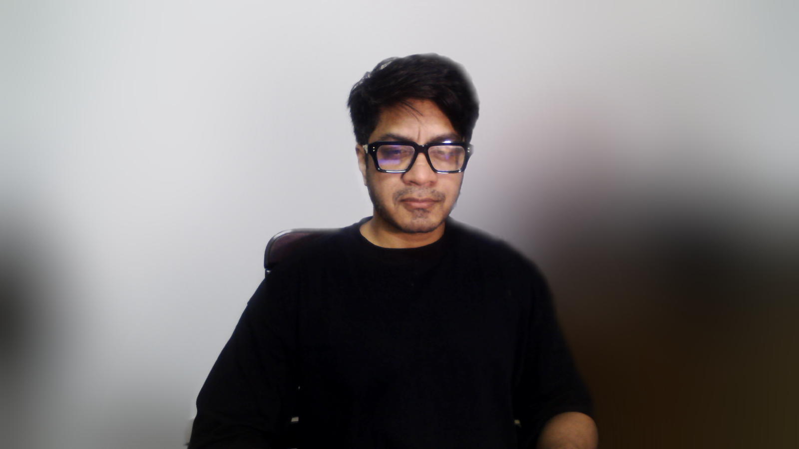 Preset comparison strip: what 'webcam' looks like on the same frame. Also: Blur, the safe default and the quickest proof the AI is running
